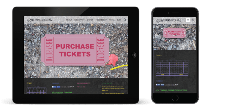 Nothing Special Productions website