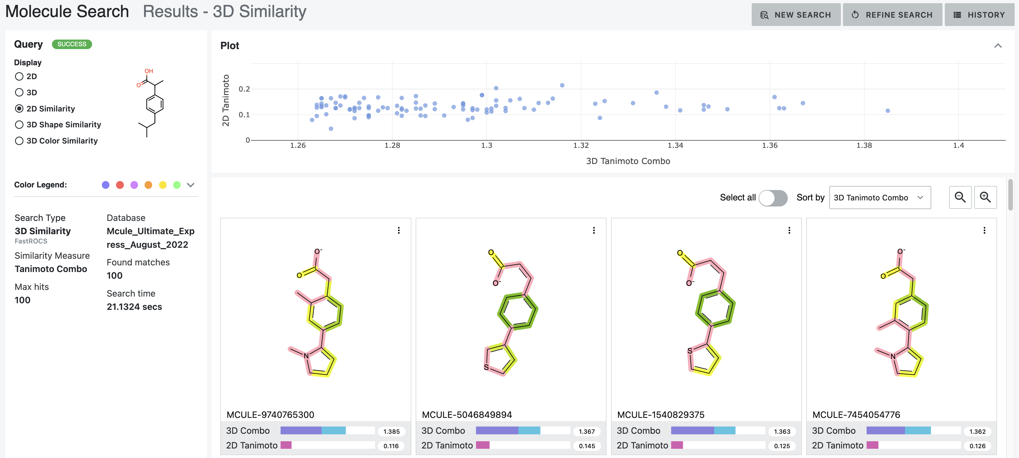 Molecule Search interface 6
