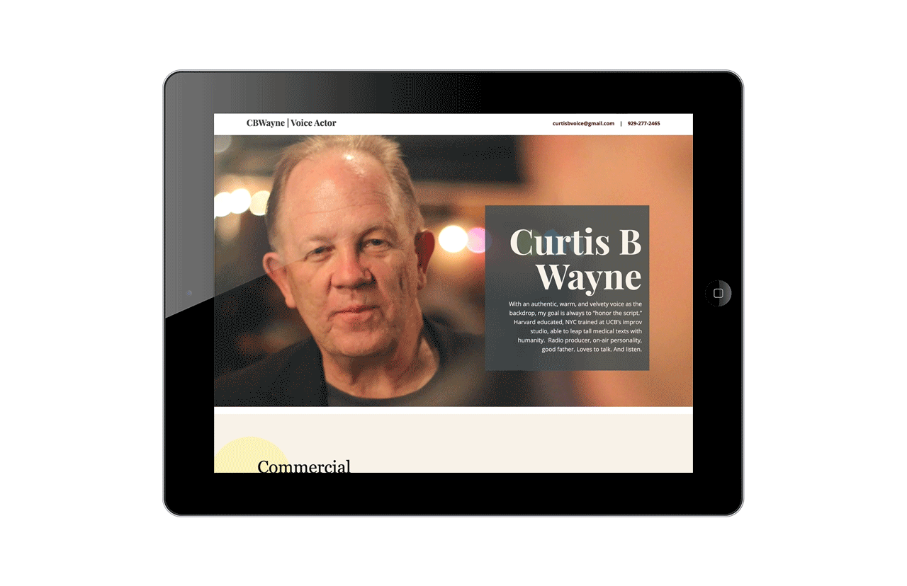 Curtis B Wayne website animation