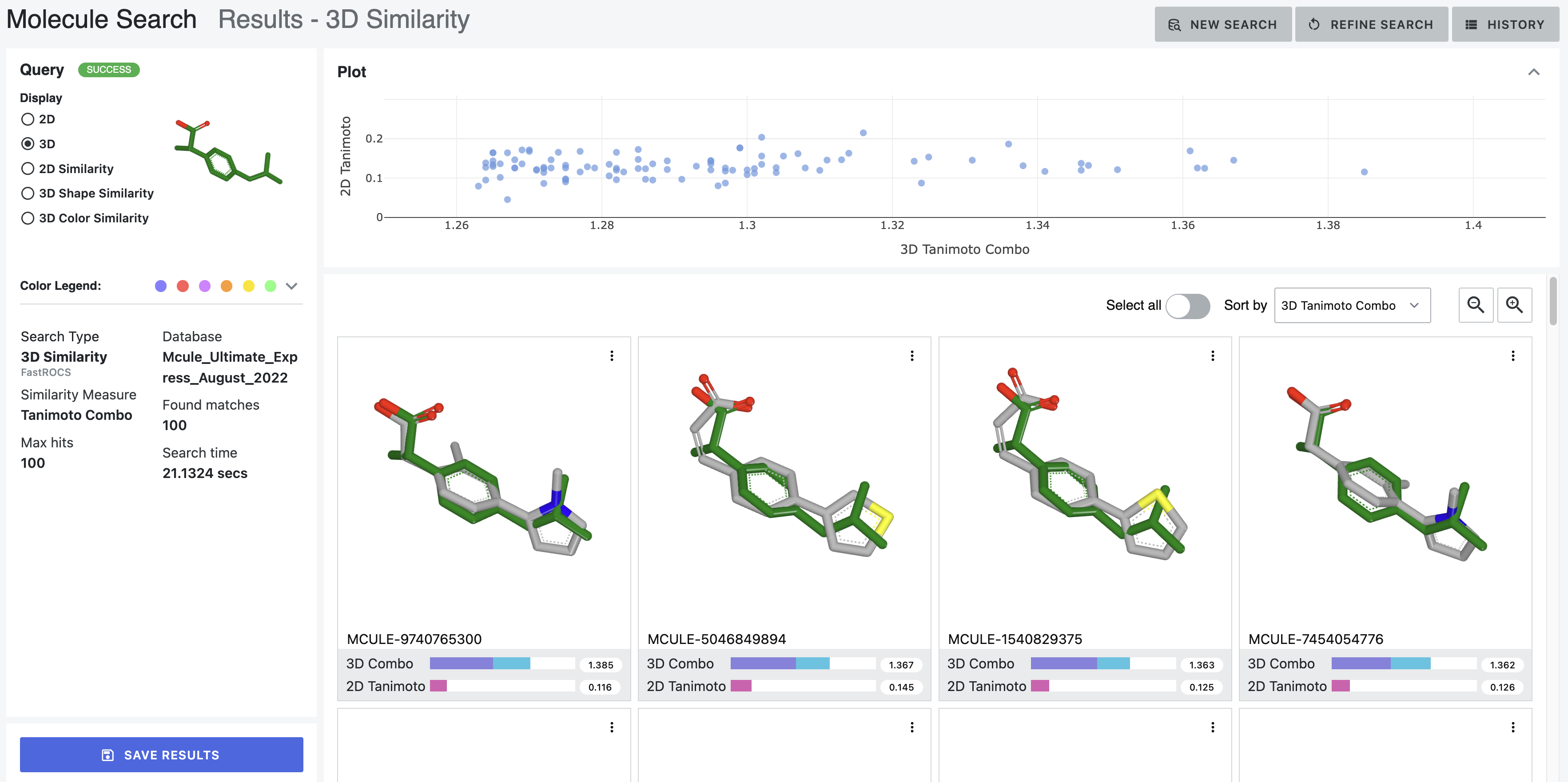 Molecule Search interface 3