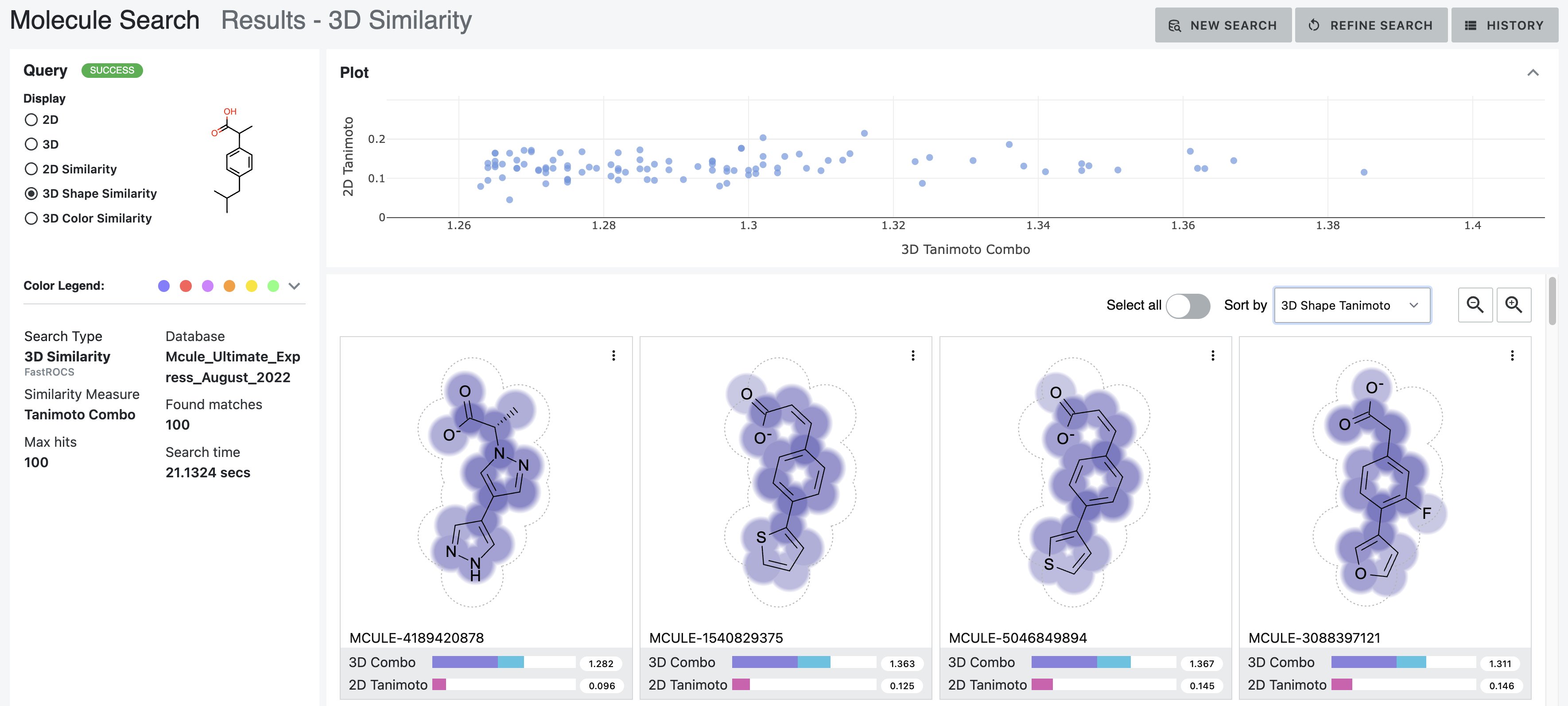 Molecule Search interface 7